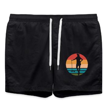 Croquet Lady Femmes Rétro - Short de bain - noir - Devant - AI Model Male 185 light (185cm)
