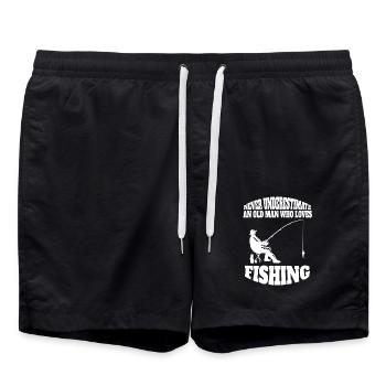 Pêche Pêcheur Pêche Hameçon Pêche Pêche Pêche - Short de bain - noir - Devant - AI Model Male 185 light (185cm)
