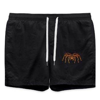 Amateurs d’araignées - araignée colorée - Short de bain - noir - Devant - AI Model Male 185 light (185cm)