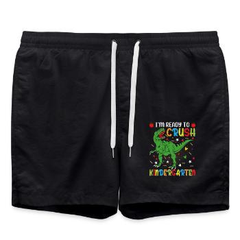 Ich bin bereit, den Kindergarten zu zerquetschen - Badeshorts - Schwarz - Vorne - AI Model Male 185 light (185cm)