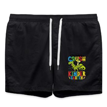 Ich bin bereit, den Kindergarten zu zerquetschen - Badeshorts - Schwarz - Vorne - AI Model Male 185 light (185cm)