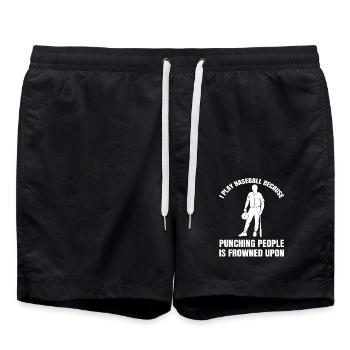 Cadeau de baseball Baseball Game Baseball Amateurs - Short de bain - noir - Devant - AI Model Male 185 light (185cm)