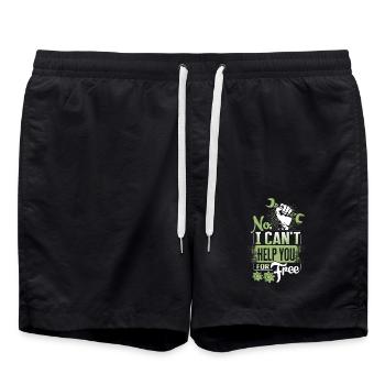 Non, je ne vous aide pas gratuitement - Short de bain - noir - Devant - AI Model Male 185 light (185cm)