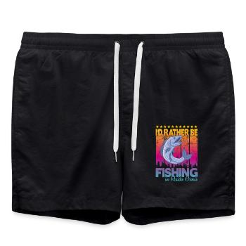 I'd Rather Be Fishing in Haida Gwaii - Badeshorts - Schwarz - Vorne - AI Model Male 185 light (185cm)