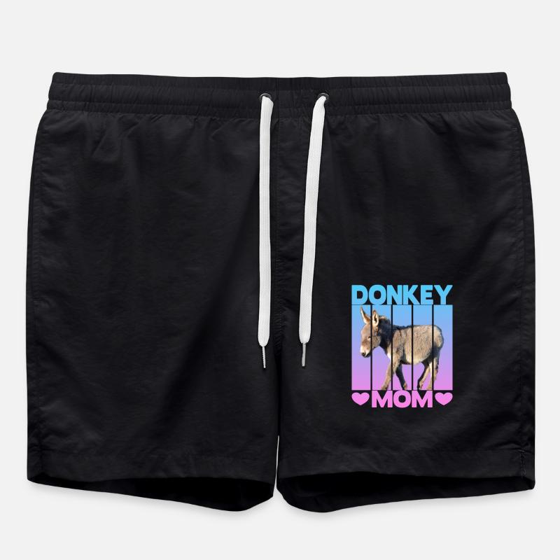 Donkey Mom - Swim Trunks - black