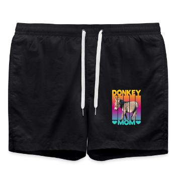 Maman âne - Short de bain - noir - Devant - AI Model Male 185 light (185cm)