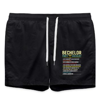 Checkliste für das Bechlor Festival - Badeshorts - Schwarz - Vorne - AI Model Male 185 light (185cm)