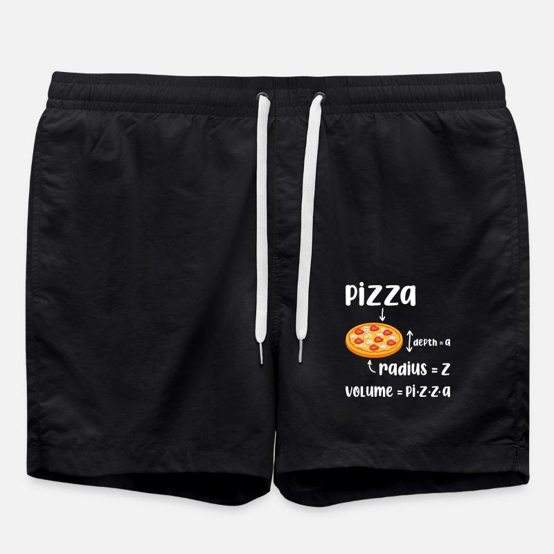 Funny Pizza Volume - Swim Trunks - black