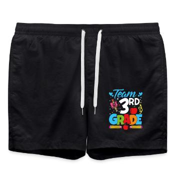 Team 3rd Year - Swim Trunks - black - Front - AI Model Male 185 light (185cm)
