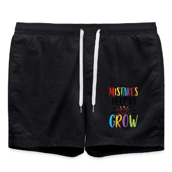 Fehler helfen uns zu wachsen - Badeshorts - Schwarz - Vorne - AI Model Male 185 light (185cm)