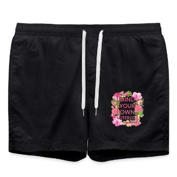 Faites Attention À Votre Propre Utérus - Short de bain - noir - Devant - AI Model Male 185 light (185cm)