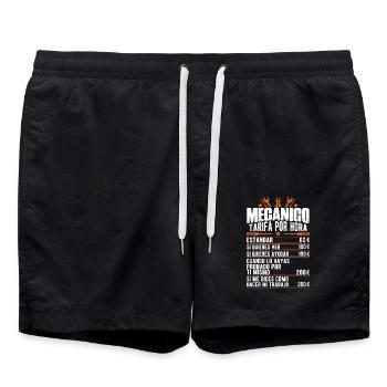 Le Tarif Horaire D'un Mécanicien - Short de bain - noir - Devant - AI Model Male 185 light (185cm)
