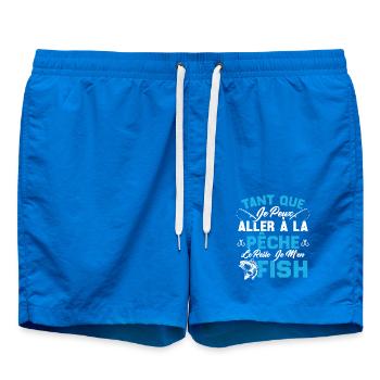 Si Je Peux Aller À La Pêche Le Reste Je M'en Fish - Short de bain - cobalt blue - Devant