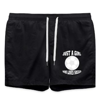 Joueuse de football Femme Football Girl Entraîneur de football - Short de bain - noir - Devant - AI Model Male 185 light (185cm)