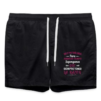 Je Suis Psychologue - Short de bain - noir - Devant - AI Model Male 185 light (185cm)