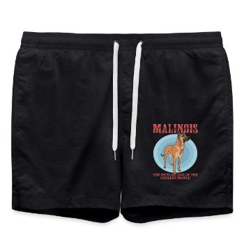 Malinois Belgian Shepherd Dog Gift - Swim Trunks - black - Front - AI Model Male 185 light (185cm)