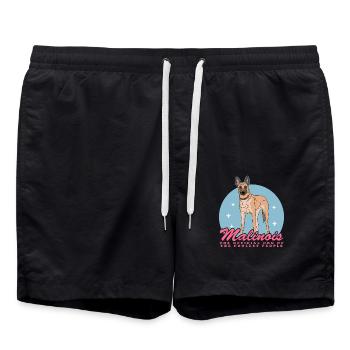 Berger Belge Malinois Dog Gift - Short de bain - noir - Devant - AI Model Male 185 light (185cm)