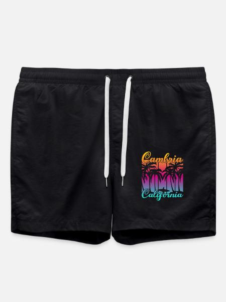 Cambria California Sunset - Swim Trunks - black