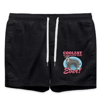 Schnauzer Maman Chien Propriétaire De Chien Cadeau - Short de bain - noir - Devant - AI Model Male 185 light (185cm)