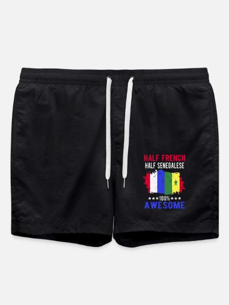 Half French Half Senegalese - Swim Trunks - black