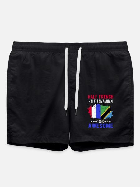 Half French Half Tanzanian - Swim Trunks - black
