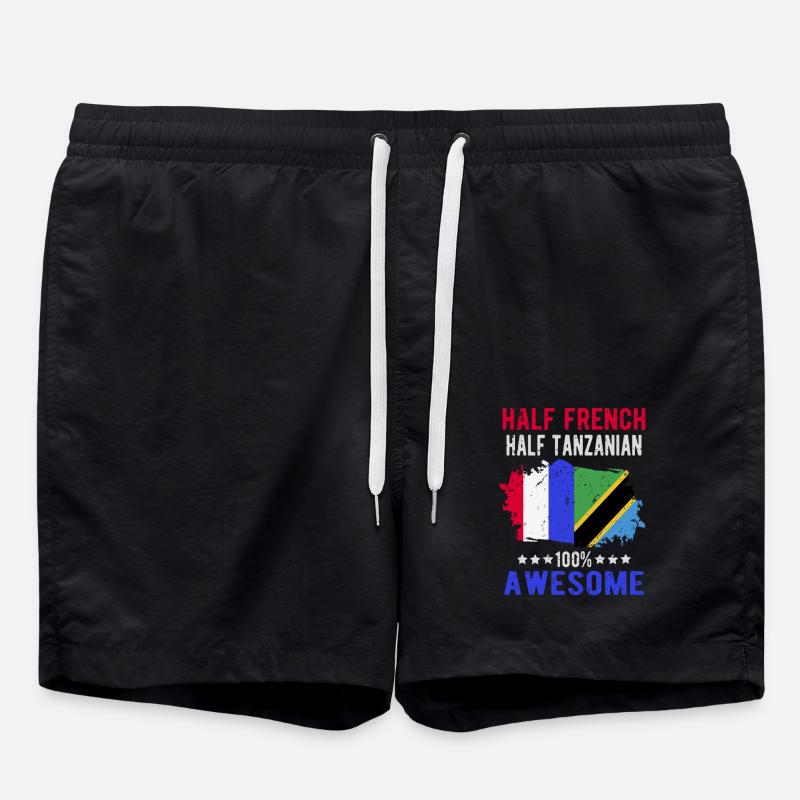 Half French Half Tanzanian - Swim Trunks - black