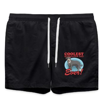 Schnauzer Papa Propriétaire de Chien Propriétaire Cadeau - Short de bain - noir - Devant - AI Model Male 185 light (185cm)