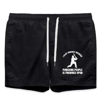 Cricket Disant Cricket Fan Team Cricket Cadeau - Short de bain - noir - Devant - AI Model Male 185 light (185cm)