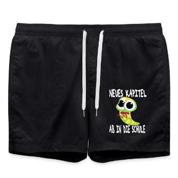 Spruch Einschulung Junge - Badeshorts - Schwarz - Vorne - AI Model Male 185 light (185cm)
