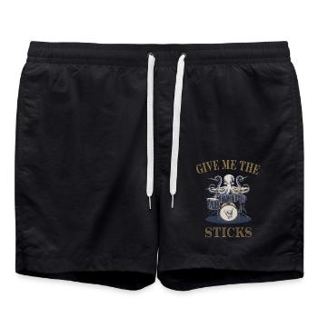 Donnez-moi les Sticks Drummer Octopus - Short de bain - noir - Devant - AI Model Male 185 light (185cm)