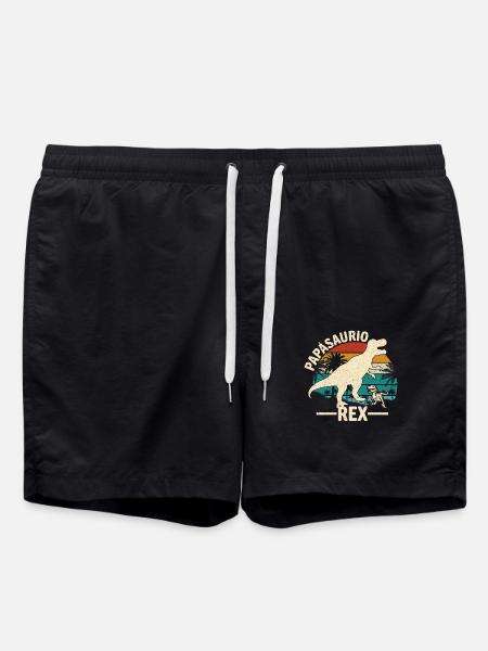 Papàsaurio Rex - Badeshorts - Schwarz