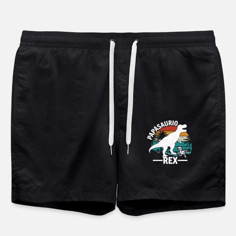 Papàsaurio Rex - Swim Trunks - black