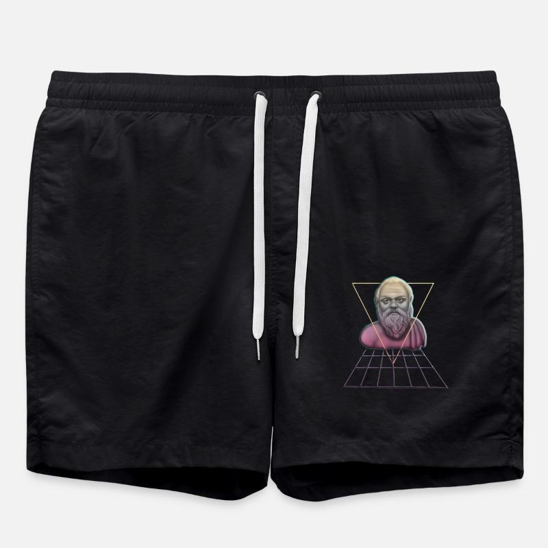 Sokrates Philosoph Student Geschenk - Badeshorts - Schwarz