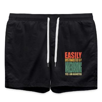 Wakeboarding saying funny - Swim Trunks - black - Front - AI Model Male 185 light (185cm)