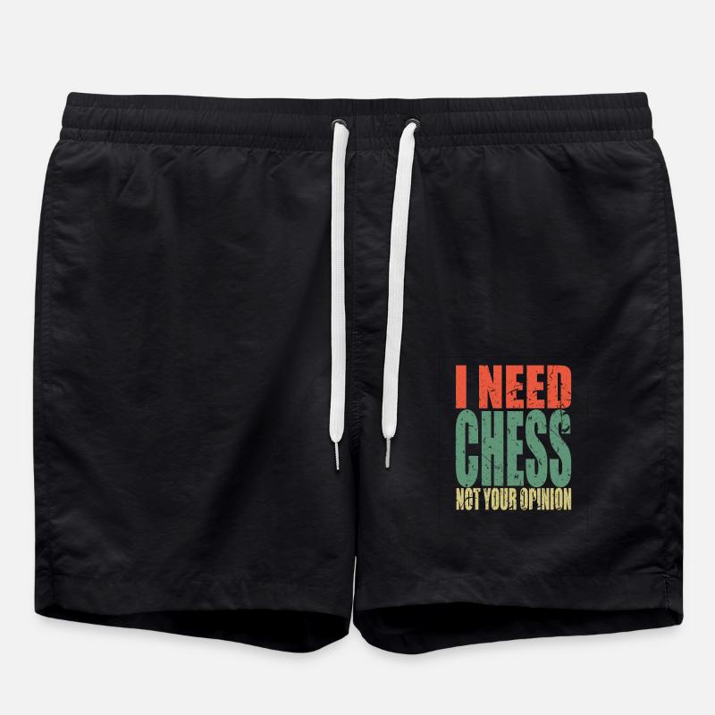 Chess saying funny - Swim Trunks - black