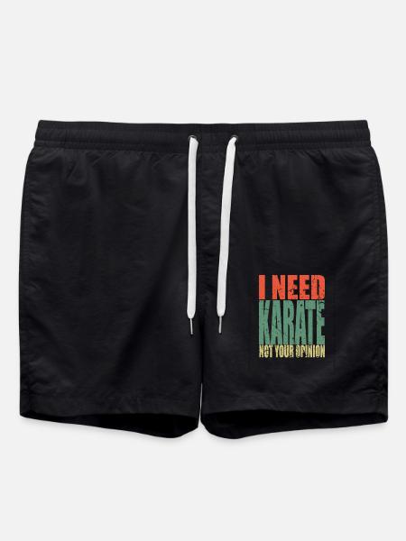 Karate saying funny - Swim Trunks - black