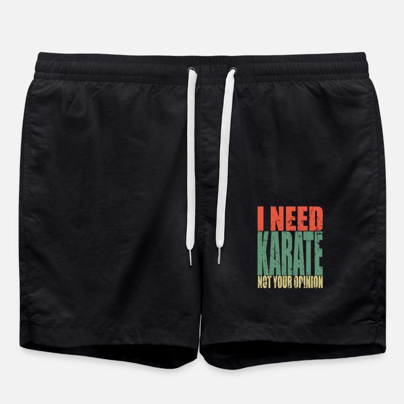 Karate saying funny - Swim Trunks - black