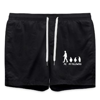 I Mes followers Pingouin Animal Keeper Zoo Bird - Short de bain - noir - Devant - AI Model Male 185 light (185cm)