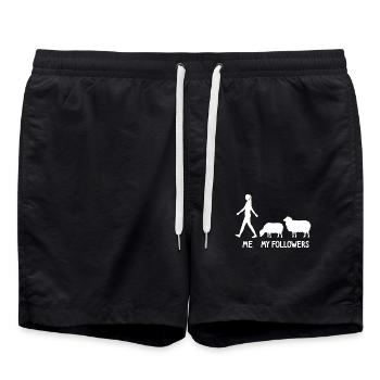 I Mes disciples Berger berger berger agriculteur agriculteur - Short de bain - noir - Devant - AI Model Male 185 light (185cm)