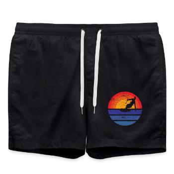 Kitesurfer Windsurfer Surfen Geschenk Windsurfing - Badeshorts - Schwarz - Vorne - AI Model Male 185 light (185cm)