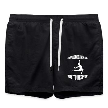 Danseur de ballet Cadeau Danse Ballerine Cours de danse - Short de bain - noir - Devant - AI Model Male 185 light (185cm)