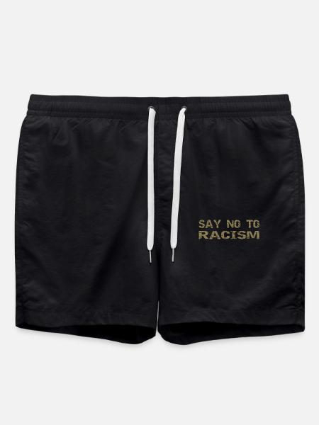 Rassismus Proteste Sag nein zum Rassismus - Badeshorts - Schwarz