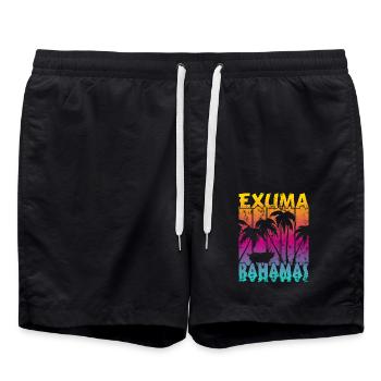 Vintage Exuma Bahamas Schwein - Badeshorts - Schwarz - Vorne - AI Model Male 185 light (185cm)