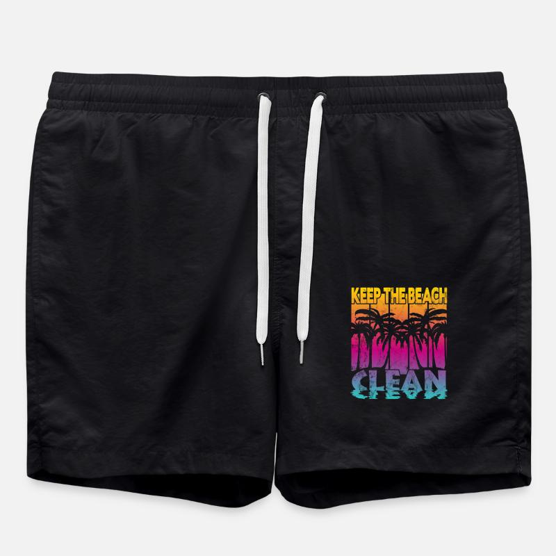 Keep the Beach clean - Swim Trunks - black