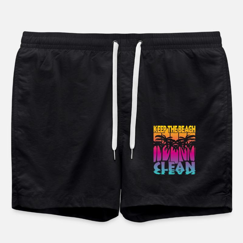 Gardez la plage propre - Short de bain - noir