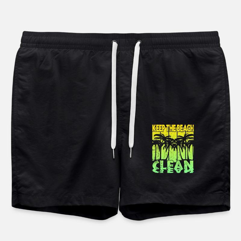 Keep the Beach clean - Badeshorts - Schwarz