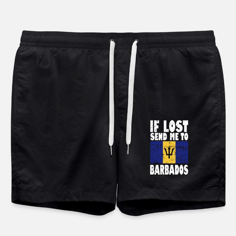 Drapeau de la Barbade - Short de bain - noir