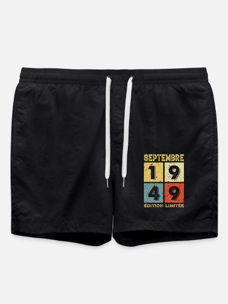 Septembre 1949 Original Idée Cadeau Anniversaire - Short de bain - noir