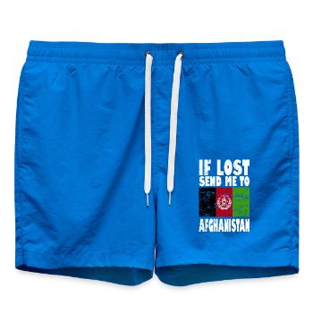 Slogan du drapeau afghan - Short de bain - cobalt blue - Devant