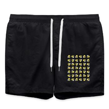 Hummel Muster - Badeshorts - Schwarz - Vorne - AI Model Male 185 light (185cm)